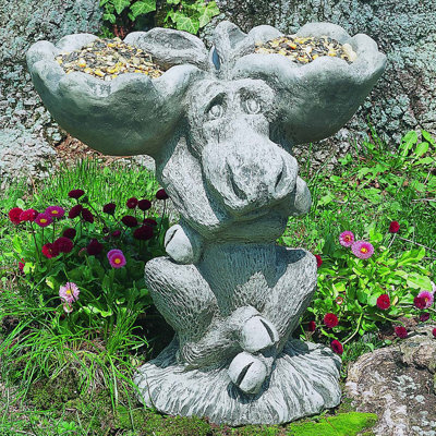Stone Freestanding Tray Bird Feeder