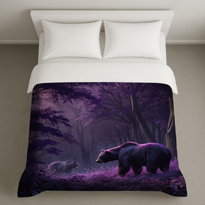 Bears In Purple Forest - Housses de couette