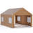 12 Ft. W X 20 Ft. D Car Canopy Portable Garage, Heavy Duty Car Port With Roll-up Ventilated Windows , Uv Resistant Waterproof All-season Tarp For Car, Boat And Emergency Shelter-110509523-123629354