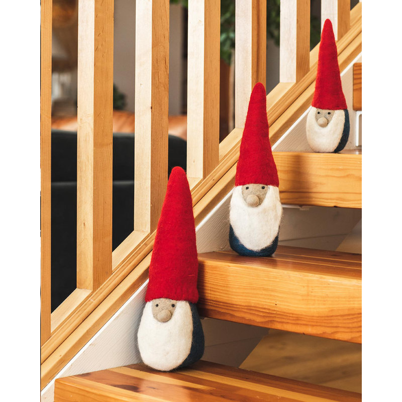 Nordic Felted Gnome, Medium: 12" H X 3.5" (diameter at base)