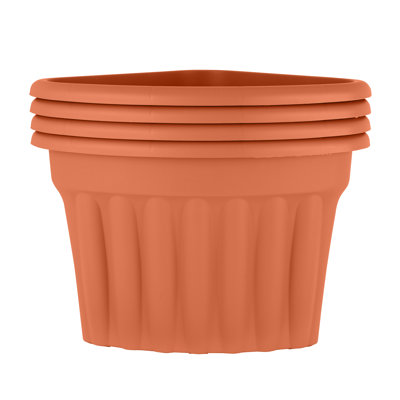 Wham Vista 49cm Corner Planter Pack of 4 Terracotta