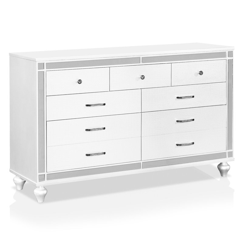 Meghean 62'' W 9 - Drawer Dresser, White