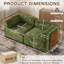 2 Seater Chenille Sofa-129875833