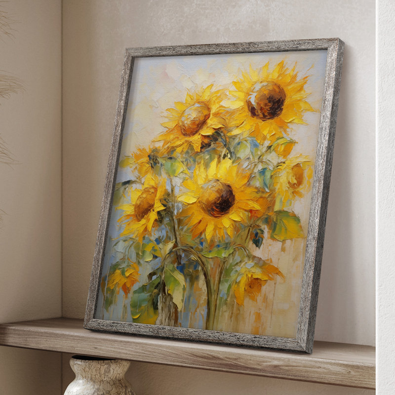 Reproduction encadrée FLORAL Series CDLVII - bois massif, H 15 po x l 12 po