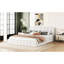 Grand lit plateforme tapissier - Structure en bois de pin durable pour la chambre à coucher-285229780