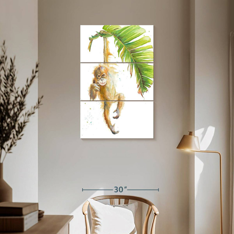 Brampt Monkeys In The Jungle I, 57'' H x 36'' W
