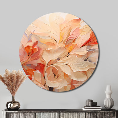Mylan - Floral Round Metal Art