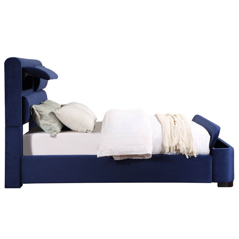 Demicah Upholstered Standard Bed, Full, Gray