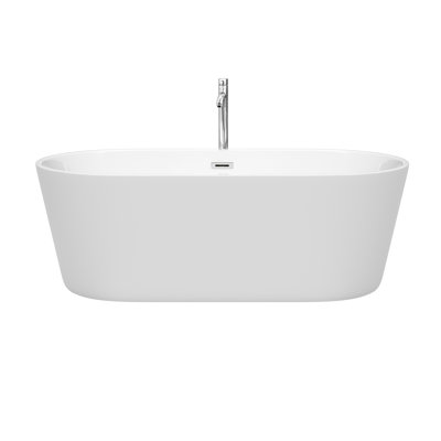 Baignoire de trempage autoportante en acrylique avec robinet 67 po. X 31,5 po. Carissa