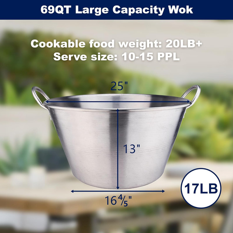 Ensemble de wok d'extérieur à cazo mexicain Arc, 69 pte, brûleur au propane 30 000 BTU