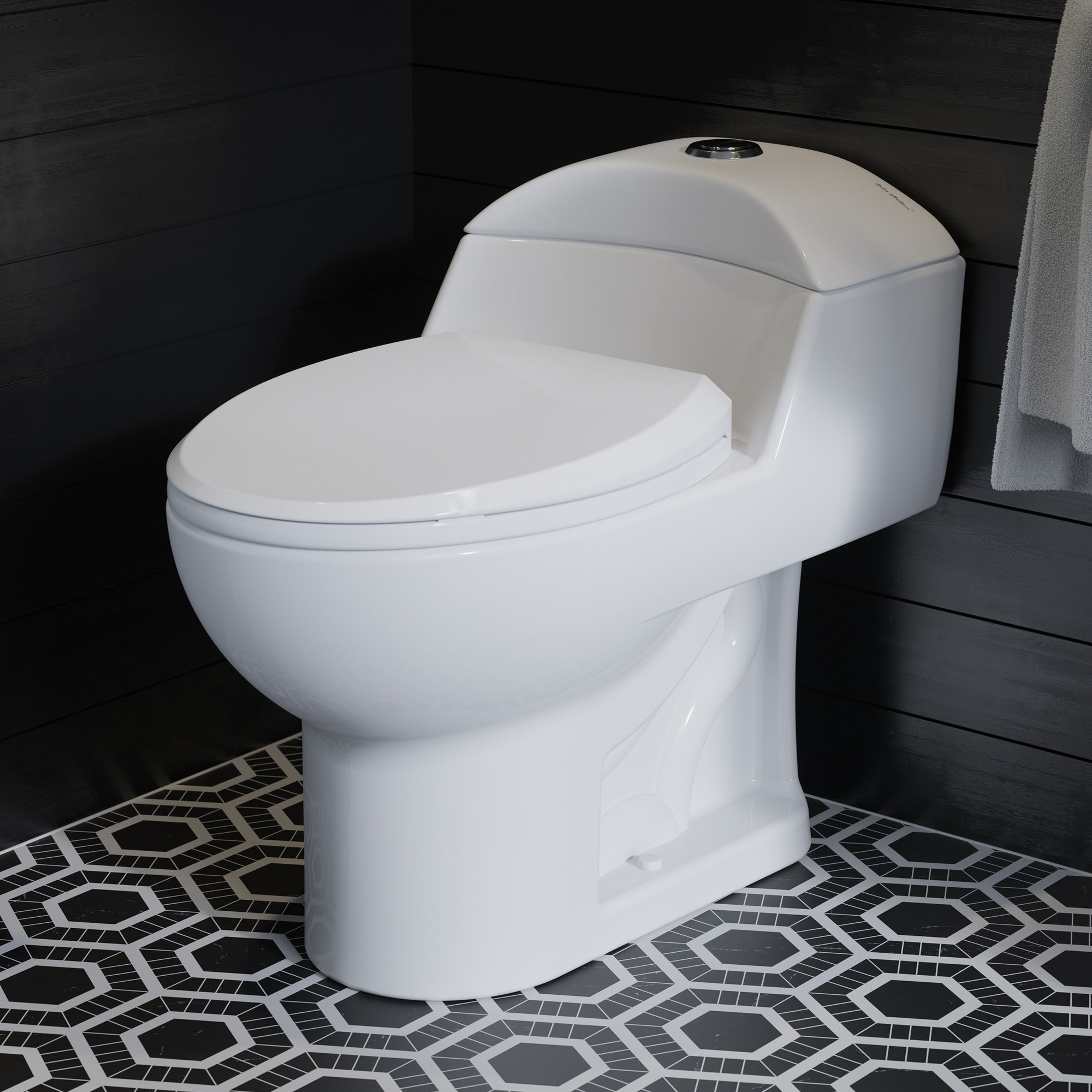 Château One-Piece Elongated Dual-Flush Toilet 1.1/1.6 gpf, White
