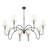 Parham Matte Black 8 Light Chandelier-123223135