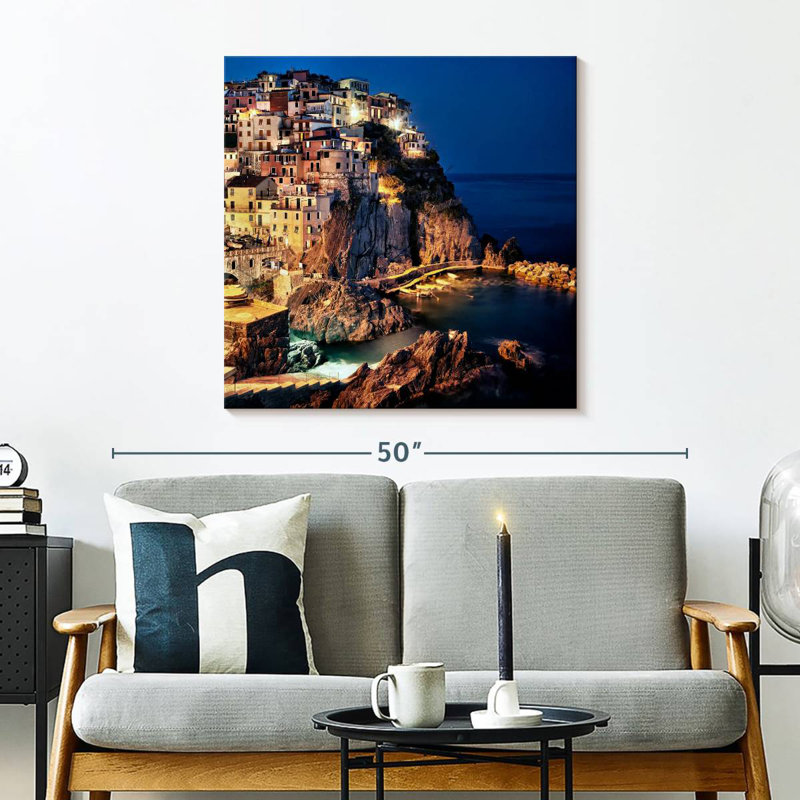 Gillard Manarola au Cinque De Terre, Italie, H 30 po x l 30 po