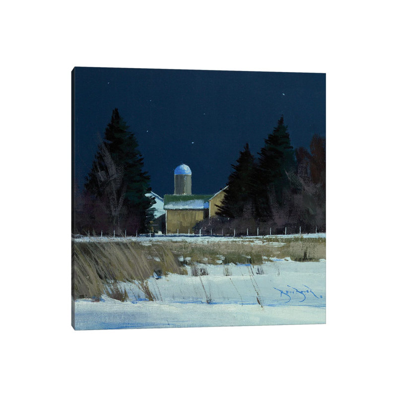 Rush River Township Nocturne by Ben Bauer - Wrapped Canvas Painting, 30.48 cm H x 30.48 cm W