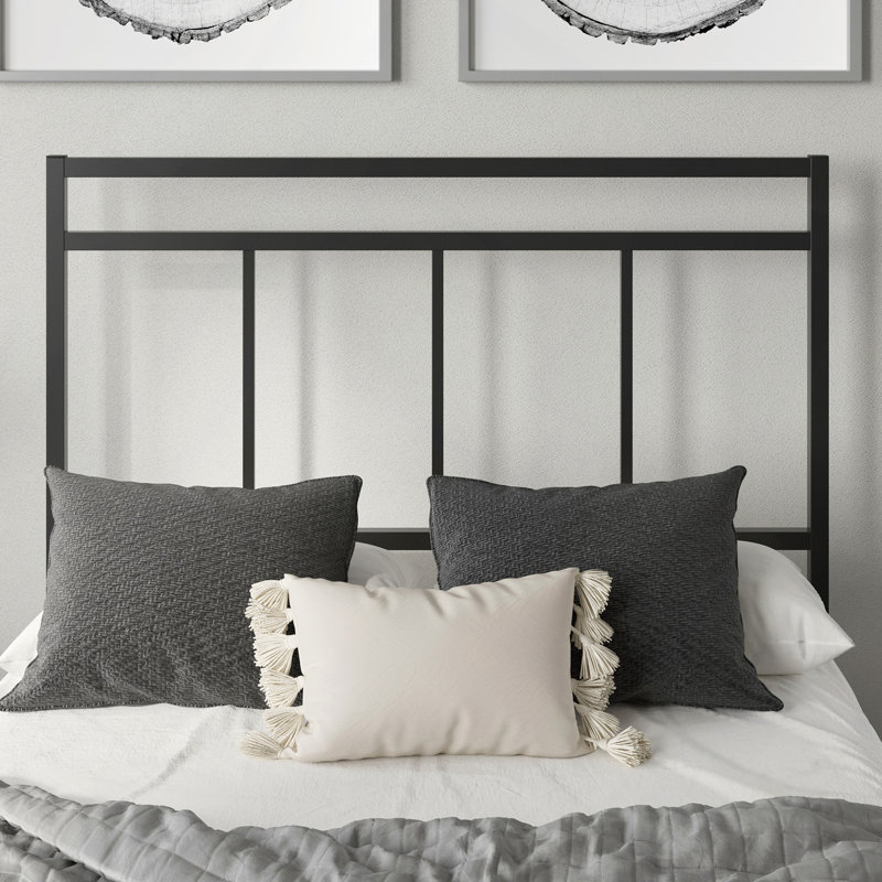 Lit plateforme avec tête de lit, Lit simple
