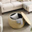 Repose-pieds rond avec rangement, fonction 2 en 1, table de bout et repose-pieds-321521234