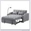 Canapé-lit futon moderne en velours avec lit gigogne, dossier inclinable réglable, coussins décoratifs et poches pour le salon, canapé-lit convertible 3-en-1-1554121185