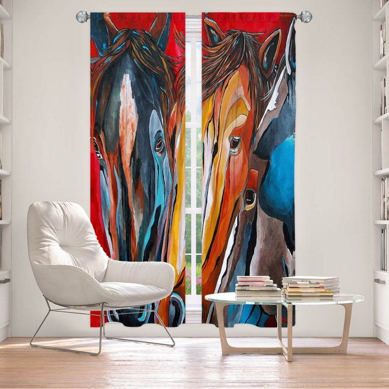 Ensemble de rideaux en polyester 2 pièces 3 Amigos, L 20 po x L 61 po