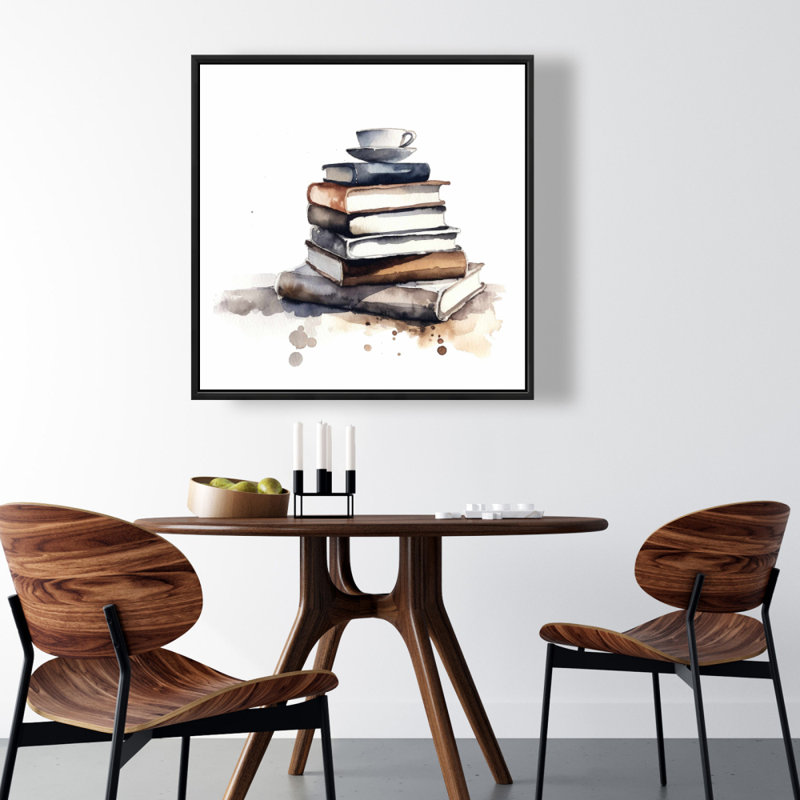"Livres caféinés" sur toile