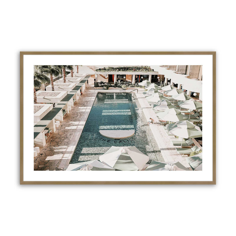 Sunlit Retreat Print, 12.25" H x 15.25" W x 1.25" D, Brushed Gold Single Picture Framed