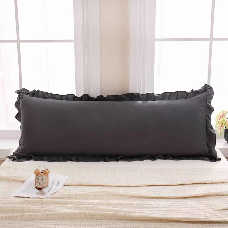 Housse de coussin gris foncé 20x54invers, Gris foncé