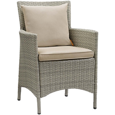 Fauteuil de patio extérieur en rotin et osier Conduit par Modway