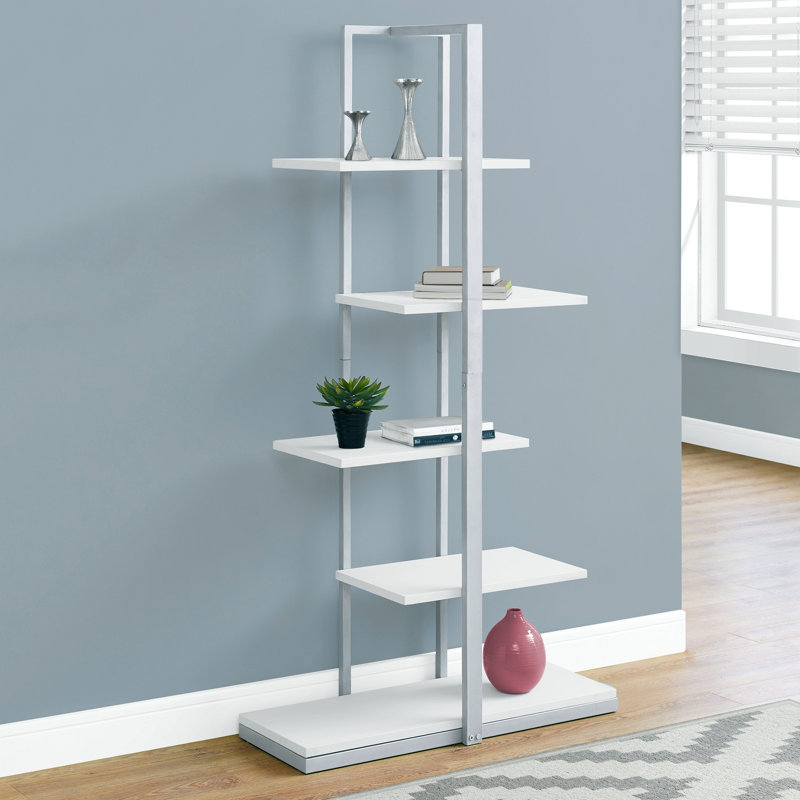 Bibliothèque, bibliothèque, étagère, 5 niveaux, h 60 po, bureau, chambre à coucher