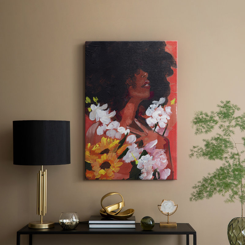 À travers les fleurs II - Cavas enveloppés de galerie, H 36 po x l 24 po