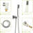 Brushed Nickel Shower System With Waterfall Tub Spout - 12" Ceiling Mount Square 3 Function, Rainfall & Handheld -Balanced Valve Easy Installation And Hygienic Standard Effortless Install Purify-127233192