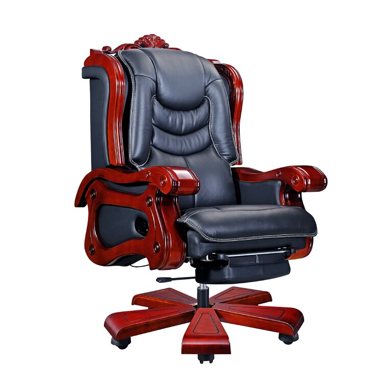 Genuine Leather Executive Chair with Headrest
