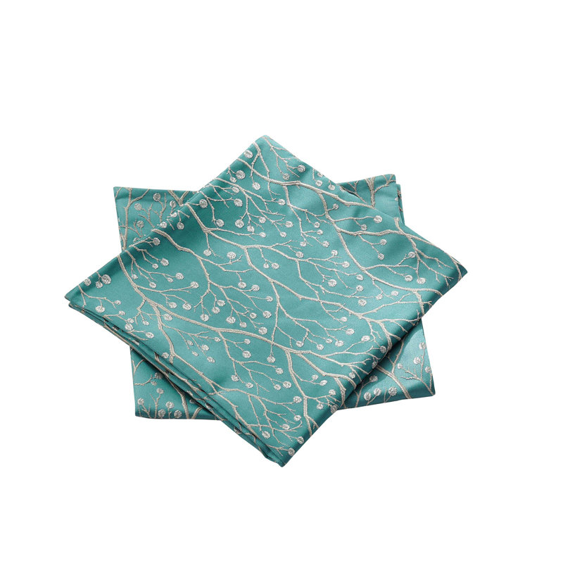 Floral Rectangular Lumbar Cushion Cover, Deep Teal