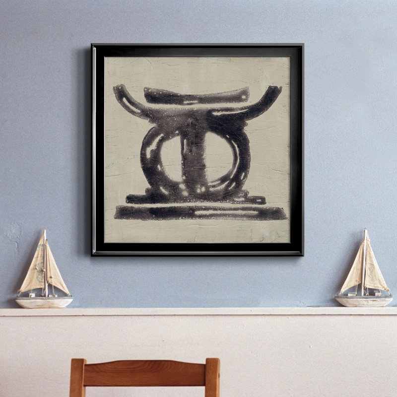 «The Seven Principles II», reproduction encadrée de qualité supérieure - prête à être accrochée, Toile encadrée noire