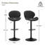 Swivel Upholstered Adjustable Height Counter Stool with Metal Frame-1361811541