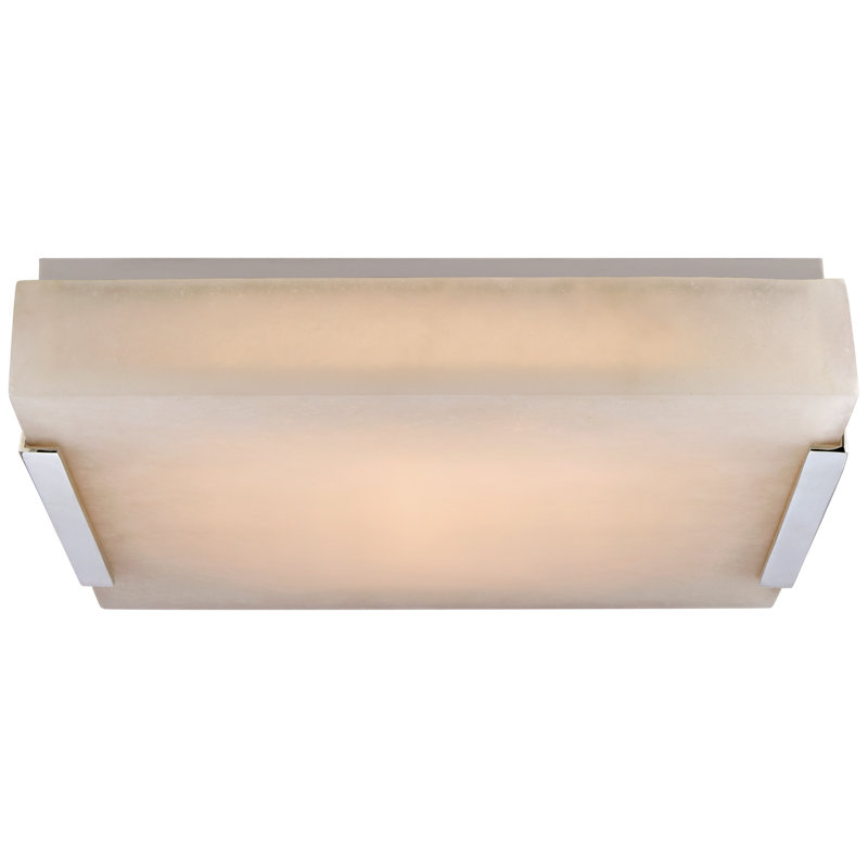 Kelly Wearstler Covet Medium Flush Mount, Polished Nickel, 2.25" H x 8.25" W x 8.25" D