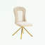 Ensemble de 2 chaises en velours pivotantes avec pieds en métal-640992205