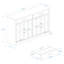 Buffet blanc de 56,46 po avec 2 tiroirs et 4 portes. Polyvalent pour la maison. Buffet grand format stable et sécuritaire, pour différentes pièces. Fabriqué. Installation simple
