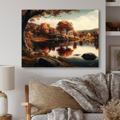 " Lake Reflecting Of Beautiful Autumn Mountains VI "