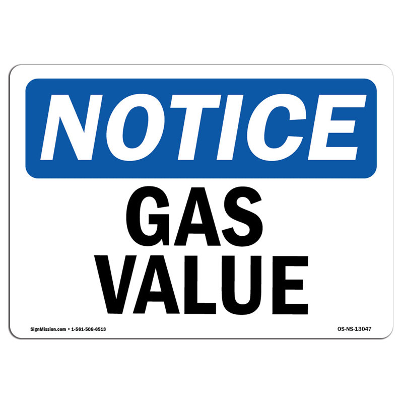 Gas Valve Sign