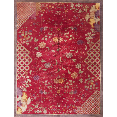 Tapis antique en laine Art Deco