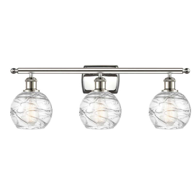 Éclairage pour meuble-lavabo à intensité variable Halvorson, Ampoule incandescente rétro de 60 watts, Nickel poli