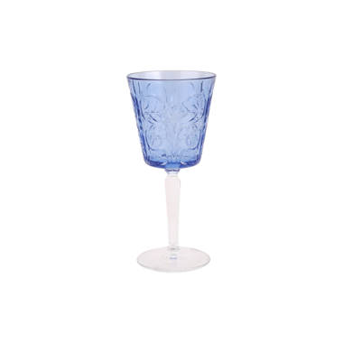 Vietri Drop Blue Stemless Wine Glass