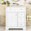 Meuble-lavabo moderne de 30 pouces avec lavabo en céramique et beaucoup de rangement-376612526