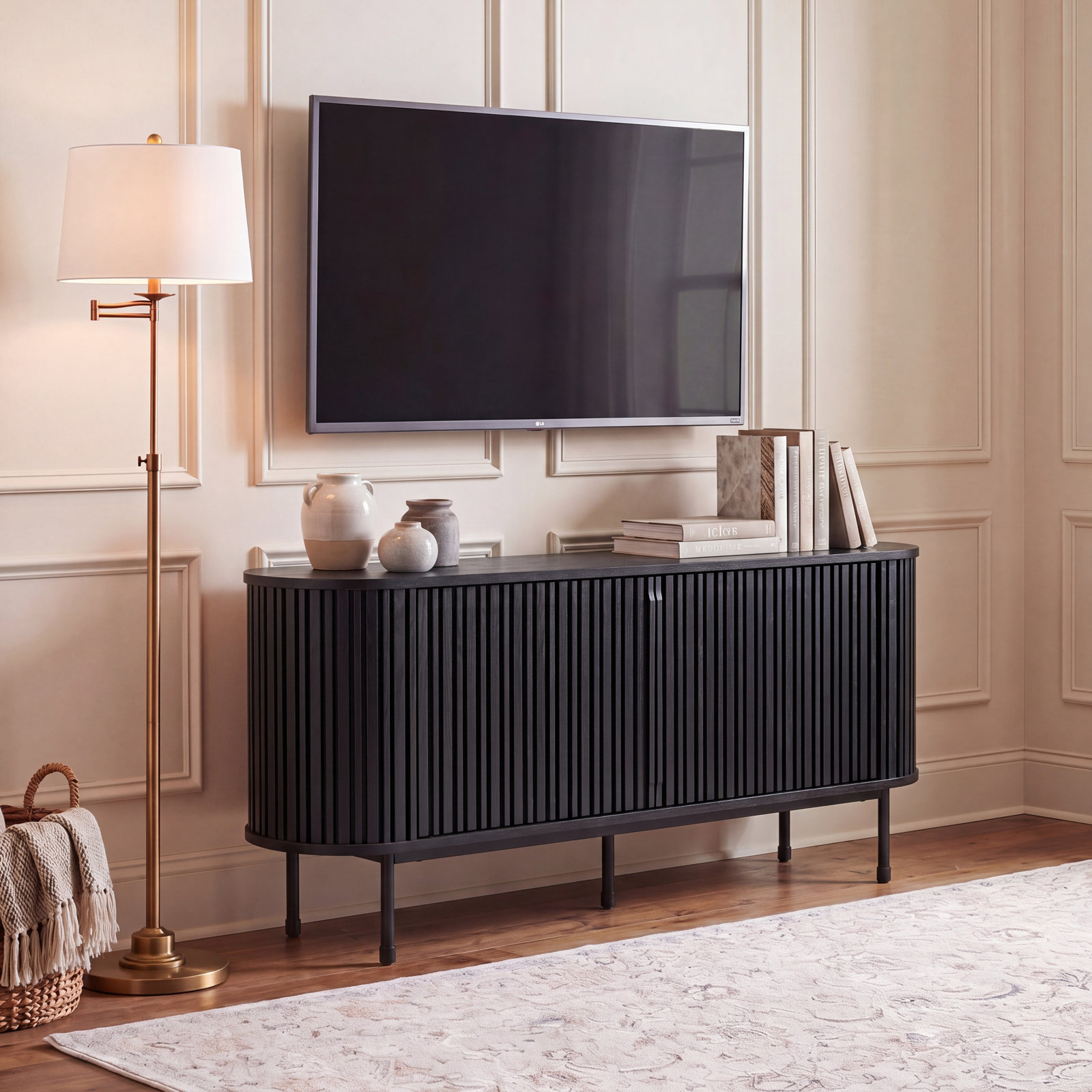Enid Large 2 Door Sideboard, Black
