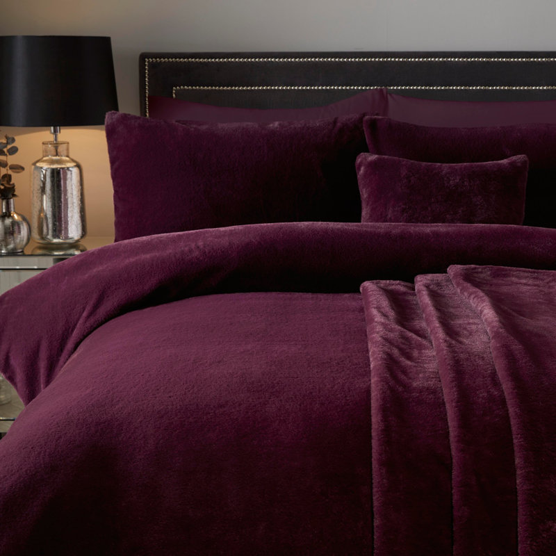  Polyester Duvet Set, Damson, Double - 2 Standard Pillowcases