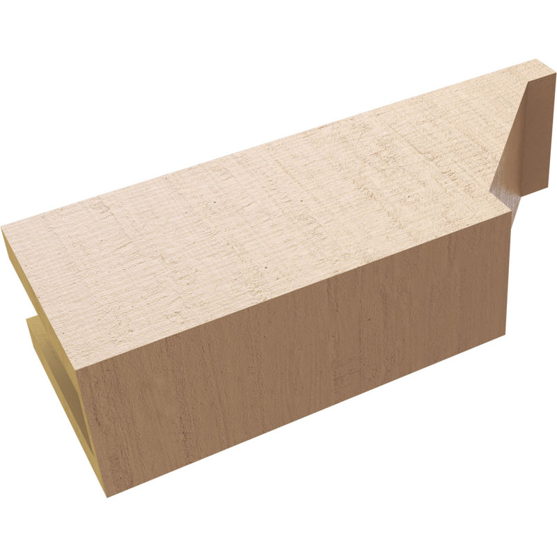 Burlington Woodgrain TimberThane Rafter Tail, Primed Tan, 6" H x 16" W x 4" D