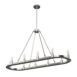 Hunter Saddlewood 10 Light Linear Chandelier Light Fixture