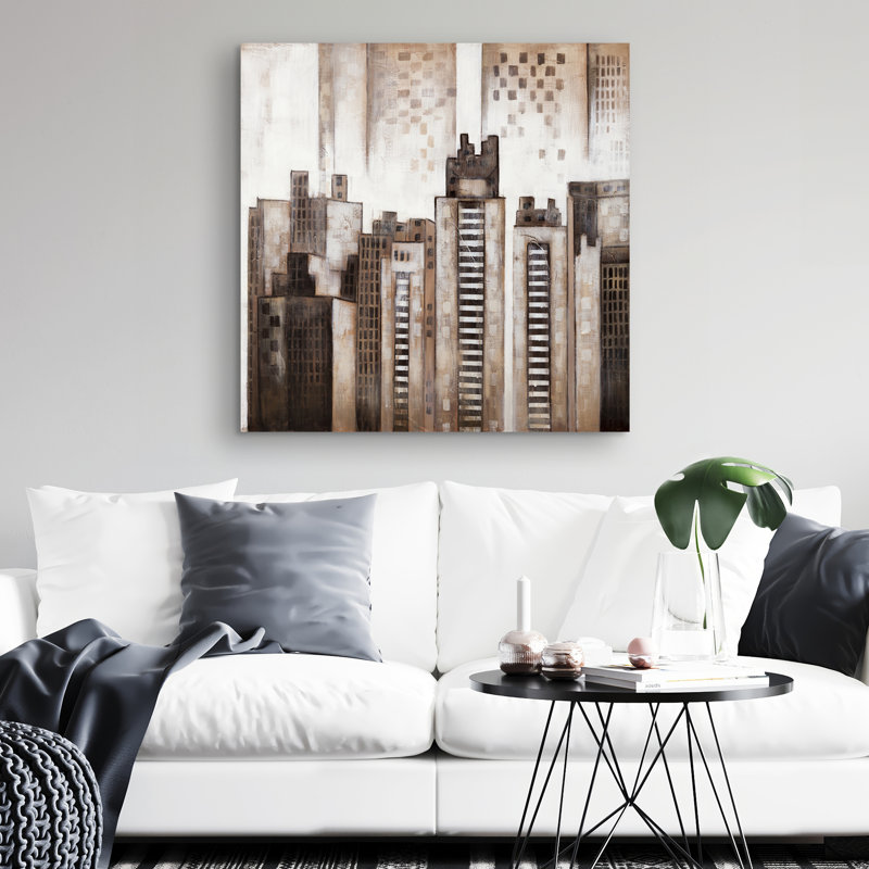 Square city - 32"x32" art on canvas