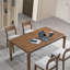  Table à manger en bois franc 59 pouces, couleur noyer