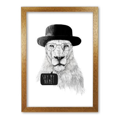 Say My Name Lion by Mercedes Lopes Charro - Print