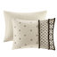 Housse de couette 3 pièces en lin de coton de style global avec garniture moderne
